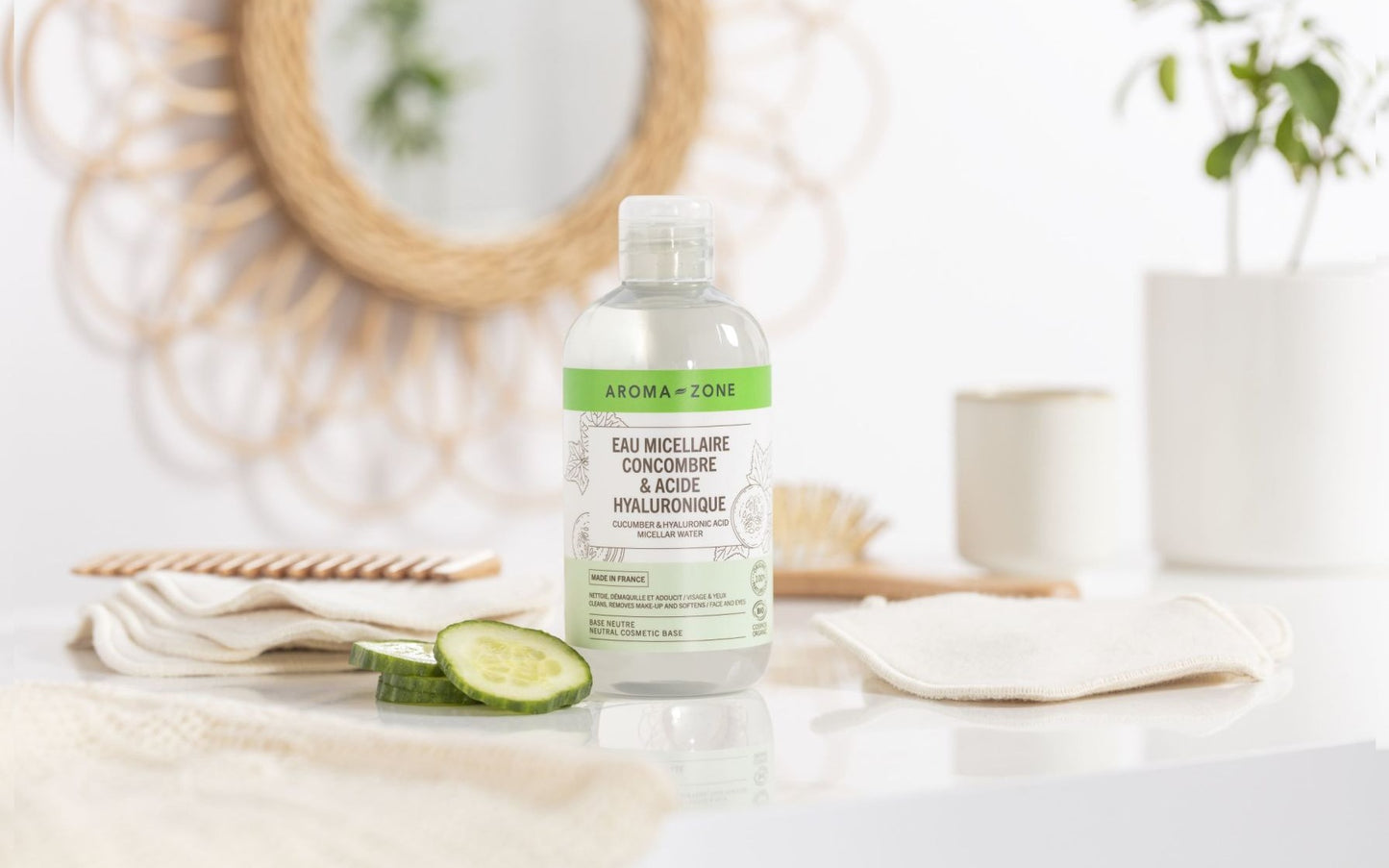 Eau micellaire au concombre BIO & Acide hyaluronique